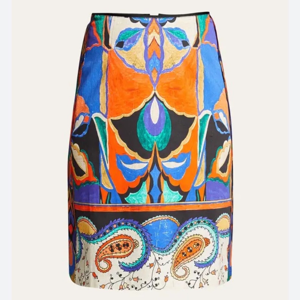 NWT Kobi Halperin Jackie Multicolor Cotton Printed Skirt Size S